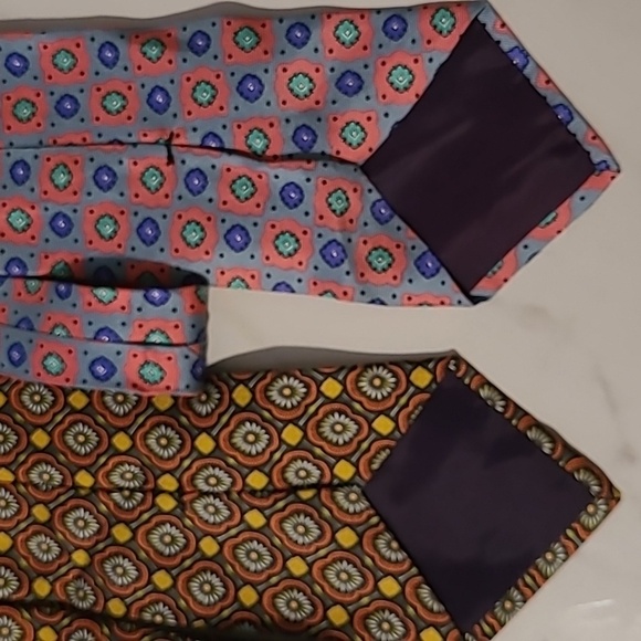 J. Crew Men's SILK Patterned Ties Multicolor Set (2) Career Professional Preppy - Picture 4 of 7
